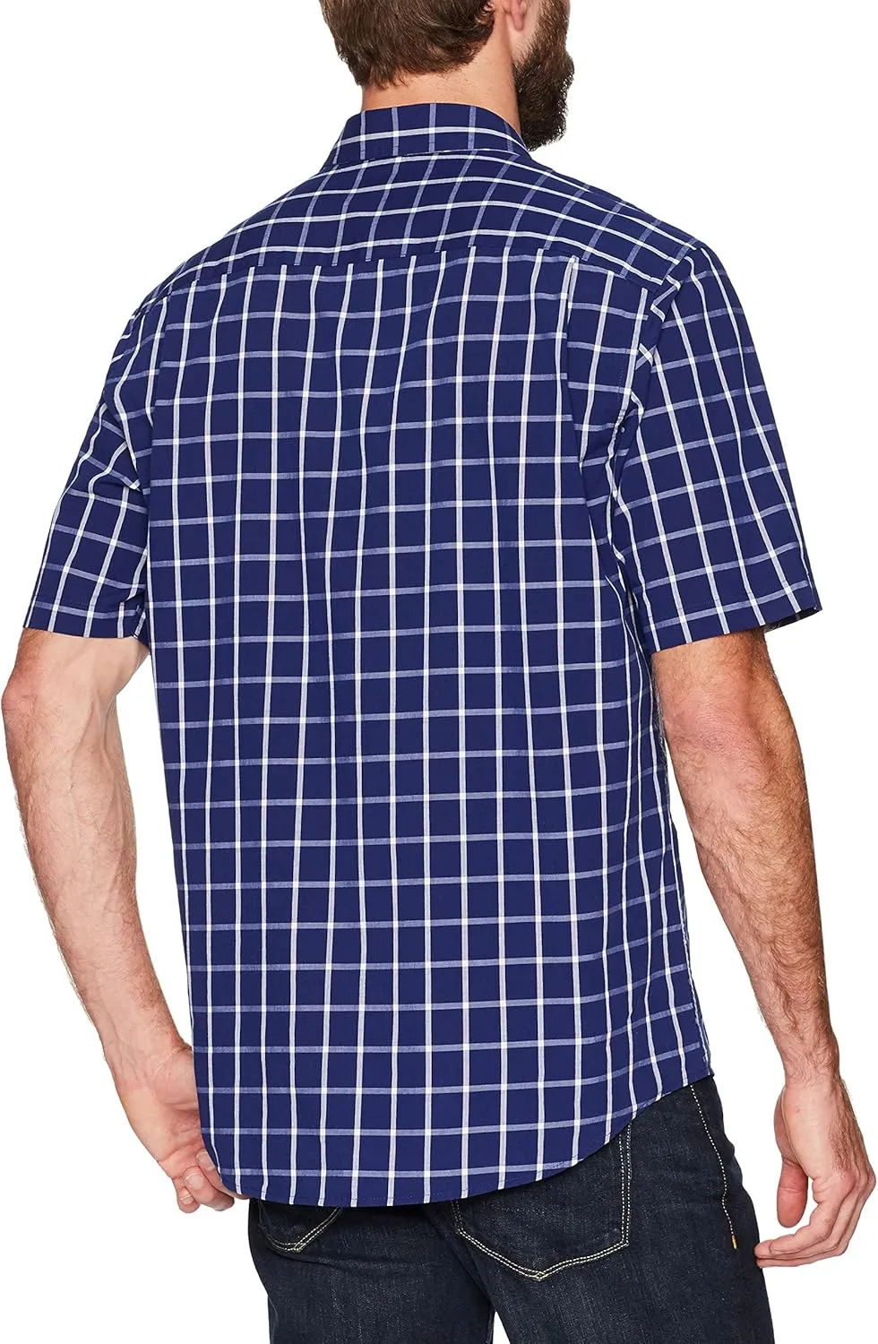 Amazon Essentials Men's Regular-Fit Short-Sleeve Poplin Shirt