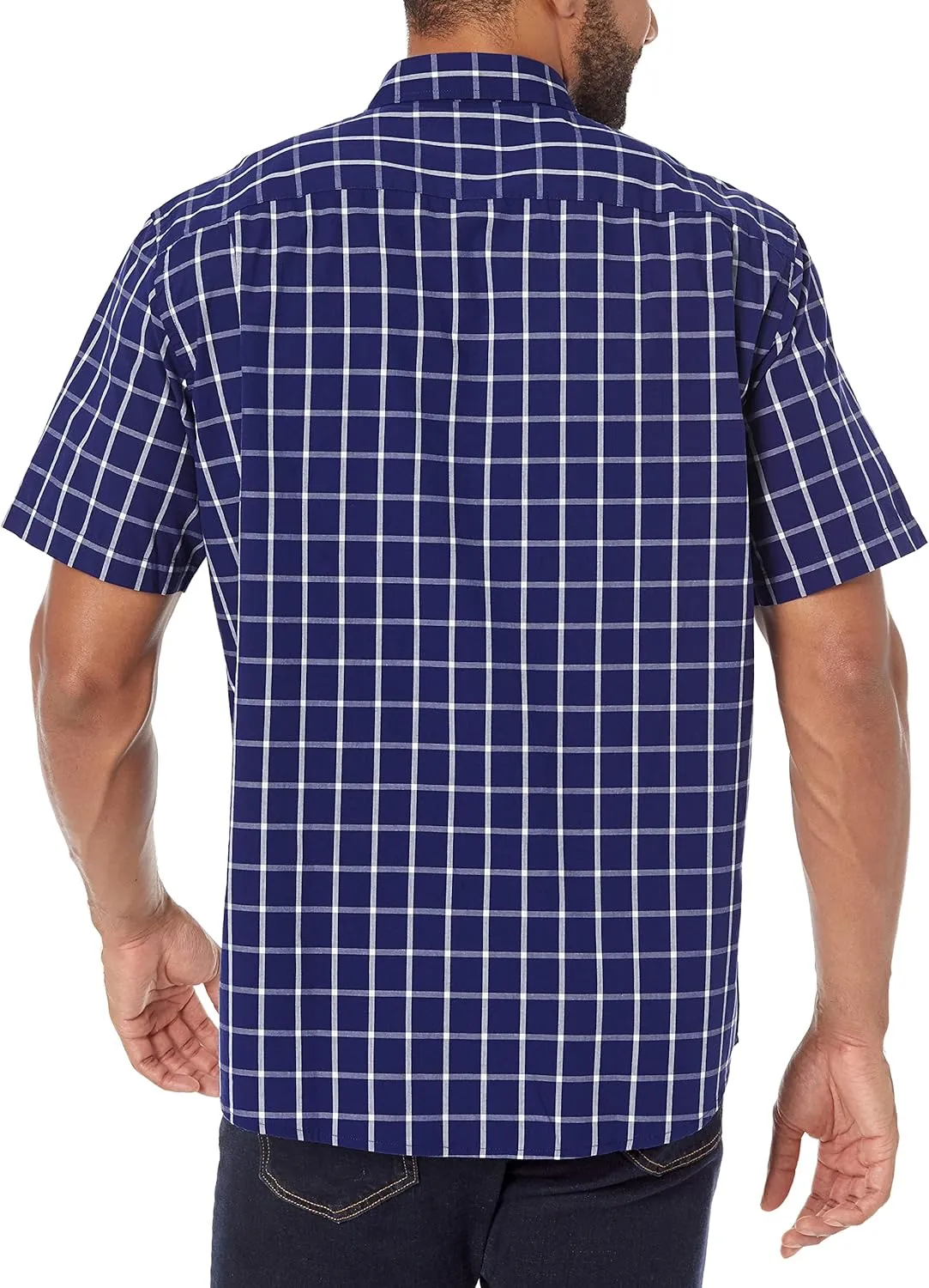 Amazon Essentials Men's Regular-Fit Short-Sleeve Poplin Shirt