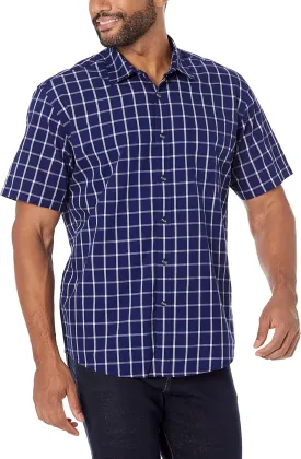 Amazon Essentials Men's Regular-Fit Short-Sleeve Poplin Shirt