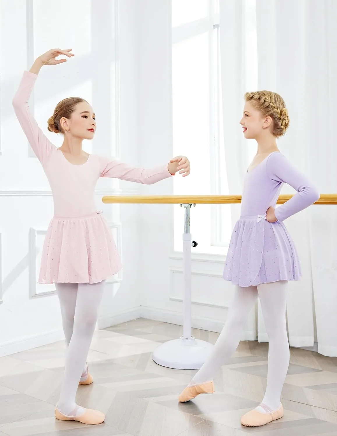 Arshiner Ballet Shoes for Girls Canvas Ballet Slippers Dance Shoes with Elastic Band for Toddler/Little Kid/Big Kid