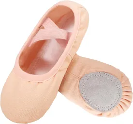Arshiner Ballet Shoes for Girls Canvas Ballet Slippers Dance Shoes with Elastic Band for Toddler/Little Kid/Big Kid