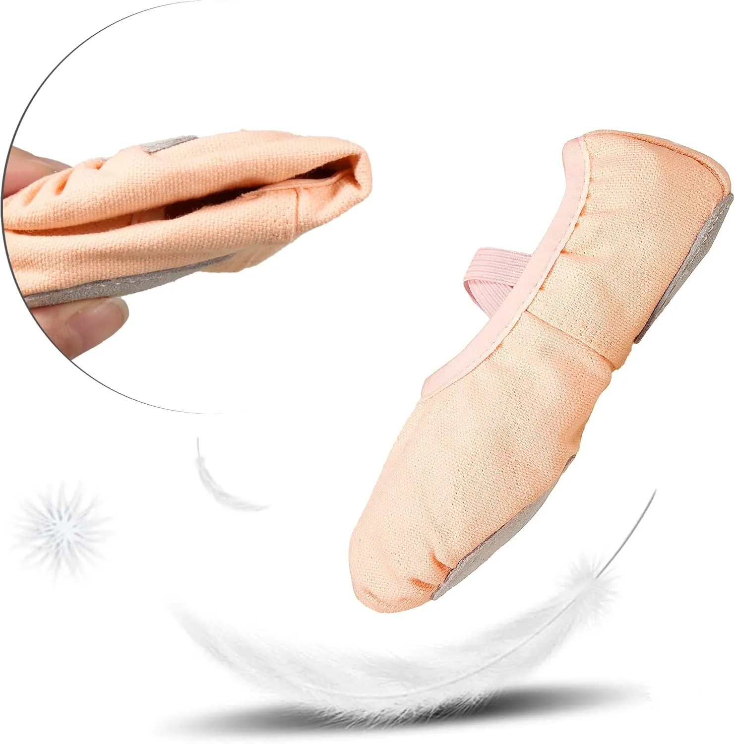 Arshiner Ballet Shoes for Girls Canvas Ballet Slippers Dance Shoes with Elastic Band for Toddler/Little Kid/Big Kid
