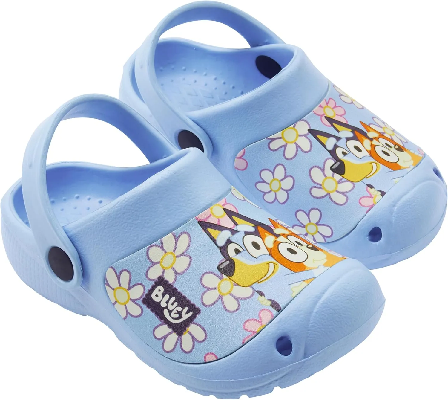 Bluey Clogs for Kids Cute Toddler Garden Shoes Slip On with Ankle Strap Indoor Outdoor Sandals House Slippers Beach Holiday Elementary School