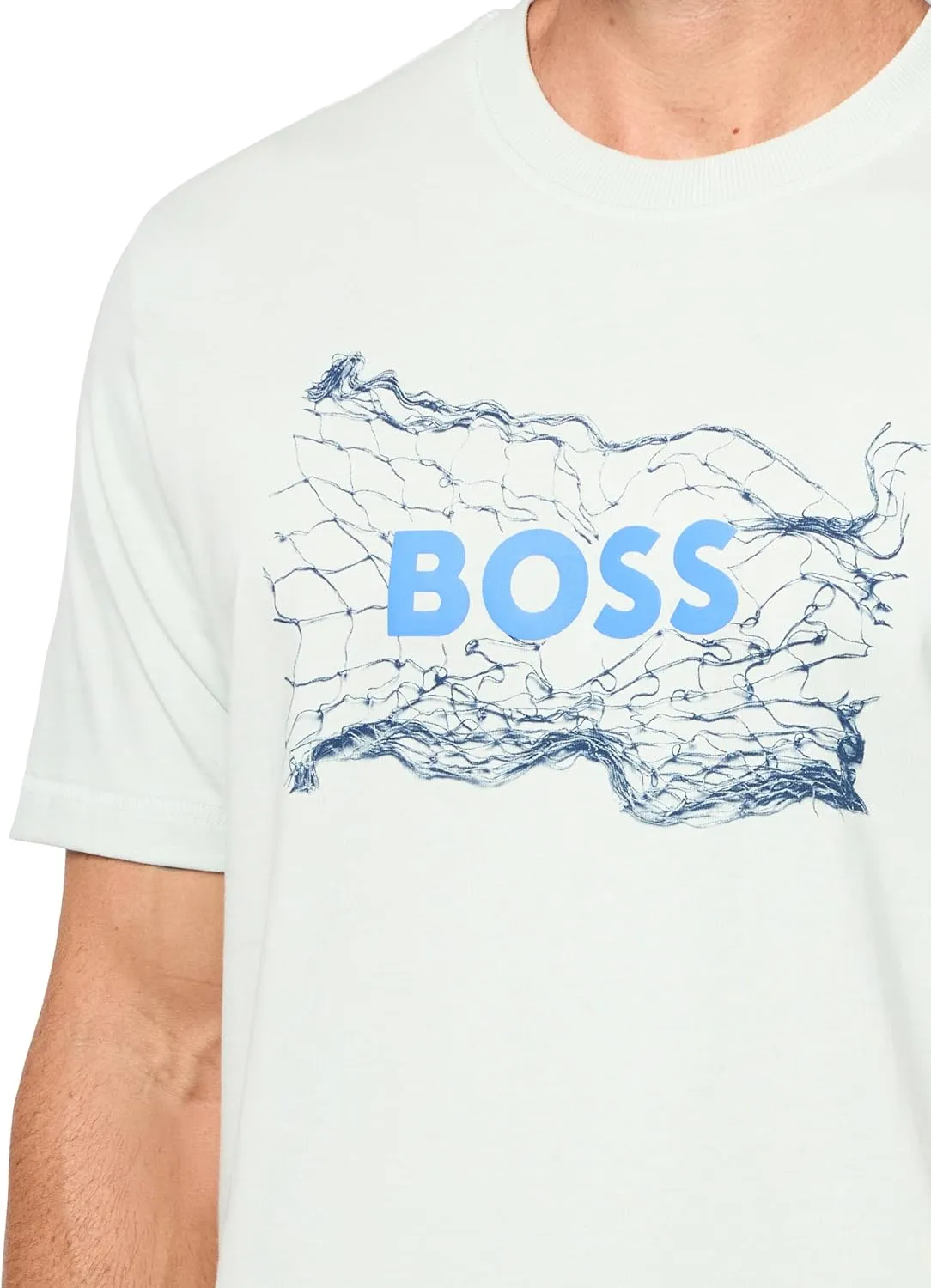 BOSS Men's Big Logo Chain Cotton T-Shirt