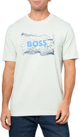 BOSS Men's Big Logo Chain Cotton T-Shirt