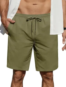 COOFANDY Men's Casual Shorts Elastic Waist Drawstring Lightweight Dry Quick Summer Beach Shorts