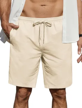 COOFANDY Men's Casual Shorts Elastic Waist Drawstring Lightweight Dry Quick Summer Beach Shorts
