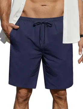 COOFANDY Men's Casual Shorts Elastic Waist Drawstring Lightweight Dry Quick Summer Beach Shorts