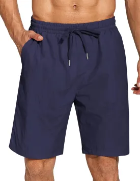 COOFANDY Men's Summer Beach Shorts Lightweight Elastic Waist Drawstring Casual Shorts with Pocket