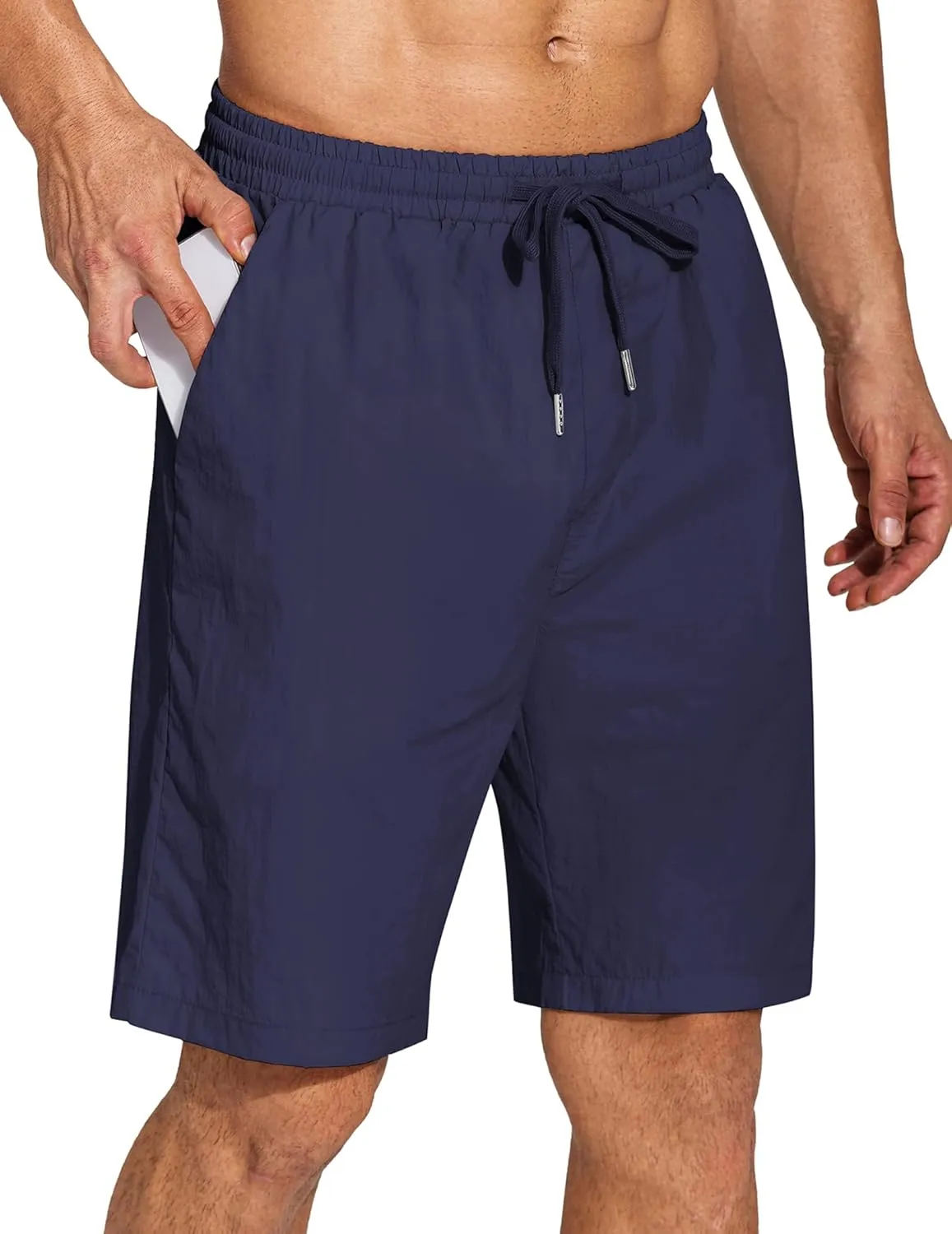 COOFANDY Men's Summer Beach Shorts Lightweight Elastic Waist Drawstring Casual Shorts with Pocket