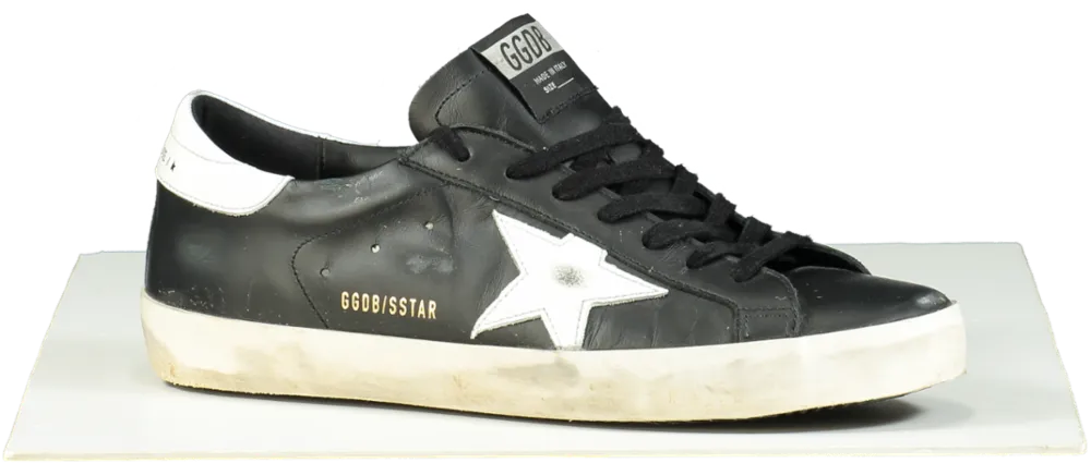 Golden Goose Black Superstar Sneakers UK 8 EU 42