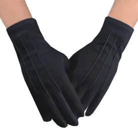 JISEN Men Police Formal Tuxedo Honor Guard Parade Nylon Cotton Gloves 26cm