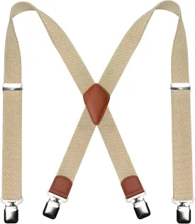 Mens Suspender with Very Strong Metal Clips 3.8cm Wide Heavy Duty Suspender