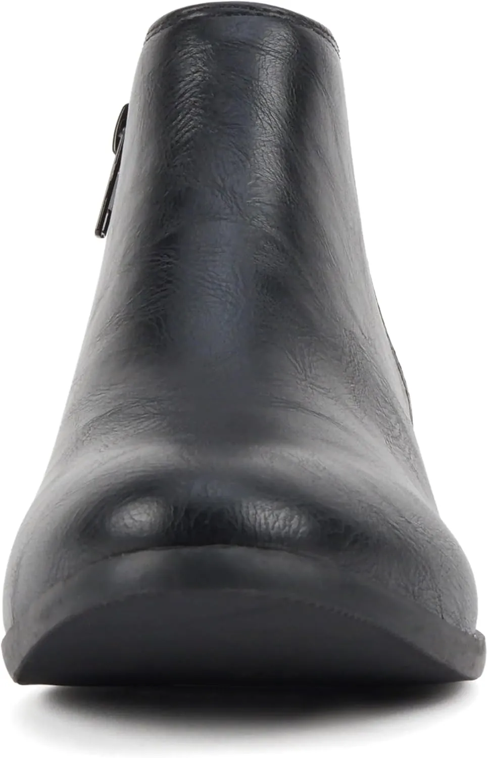 Soda CHARMER ~ Women Pointed Toe Elastic Gore Low Heel Ankle Bootie with Zipper Closure